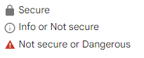 SSL certificaat symbolen secure Chrome